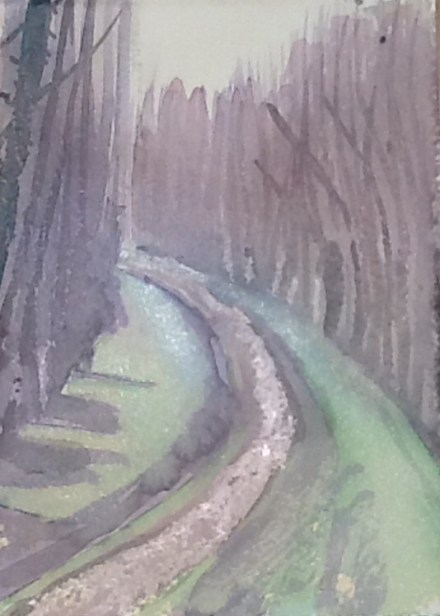 Frosty misty path on the dog walk this morning