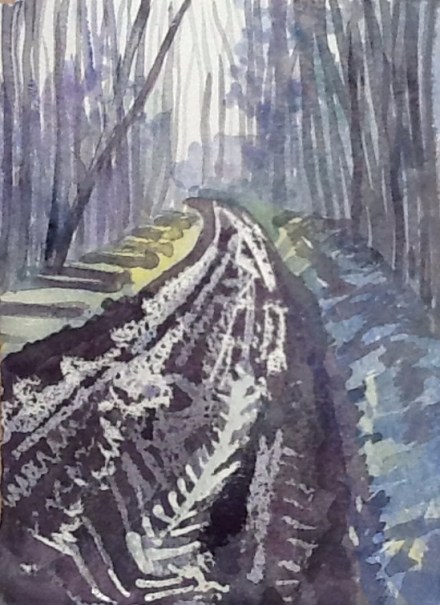 They've completely chewed up the lane, those diggers