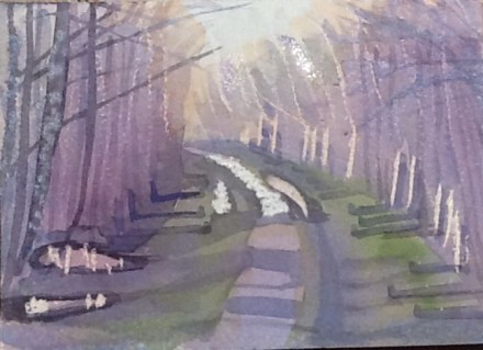 Wet path in the graveyard