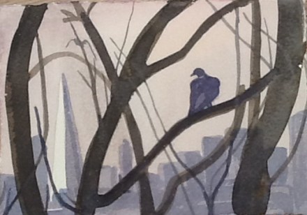 The wood pigeon and The Shard