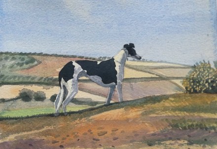Hound in a landscape