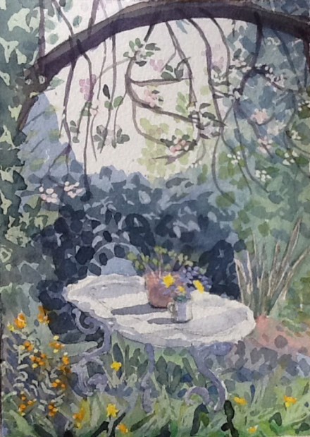 Under the apple blossom