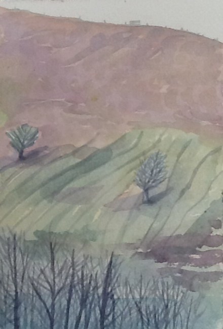 Looking back up at the moors.